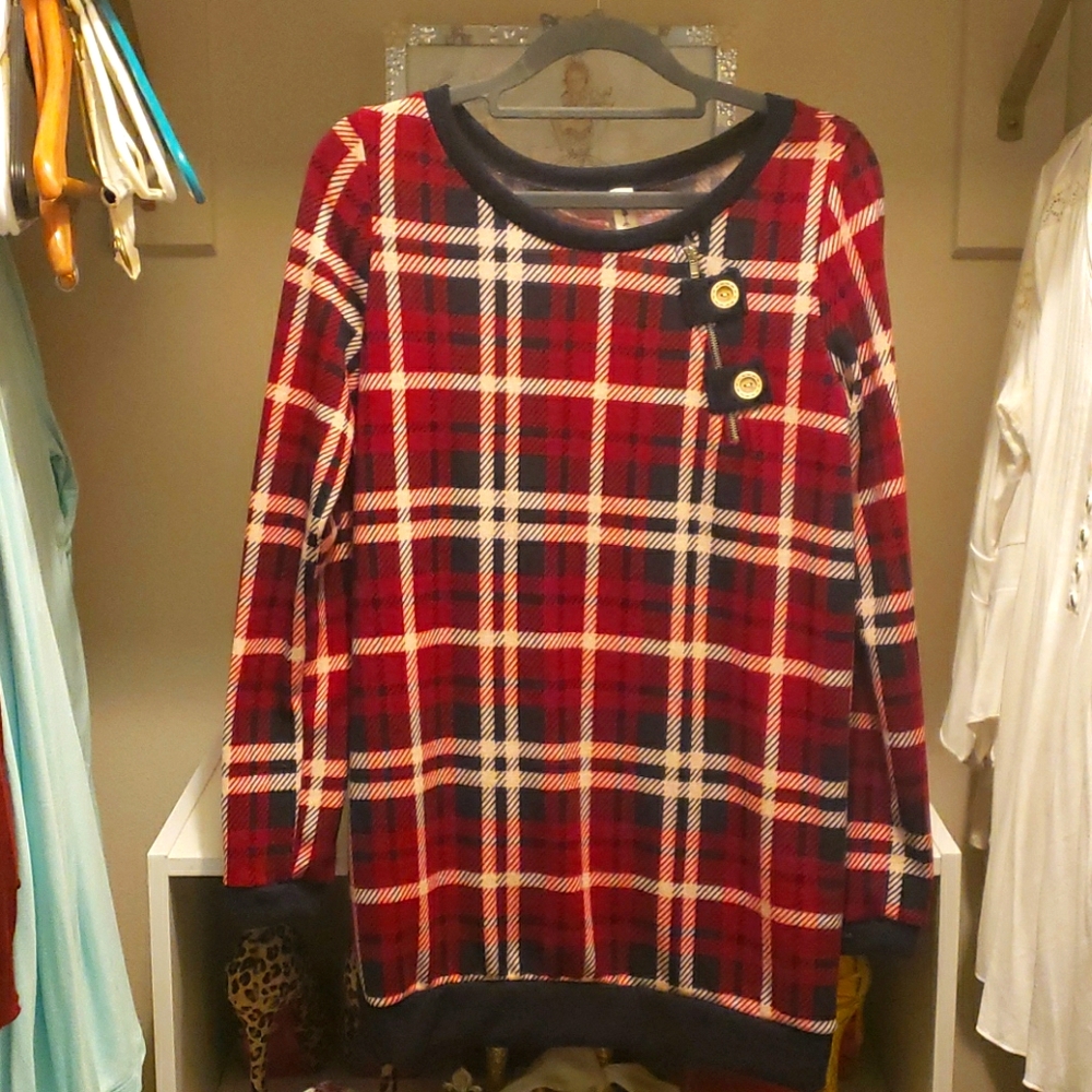 Plaid sweater